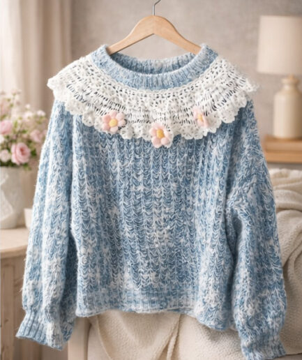 Beautiful Pastel Flowers Sweater