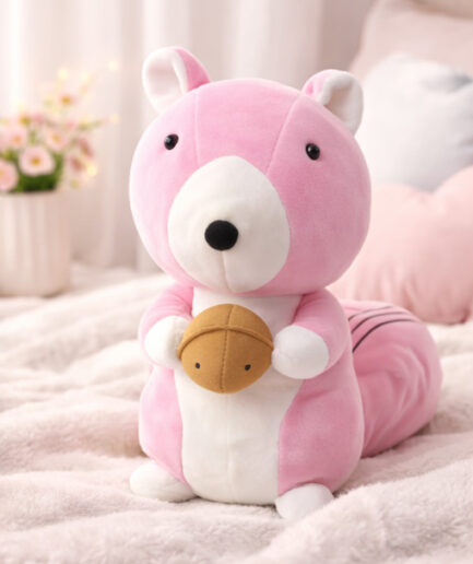 Pink Squirrel Plush Toy